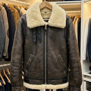 Vestes en cuir de mouton retourné Leon S. Kennedy RE4, veste de cosplay marron.