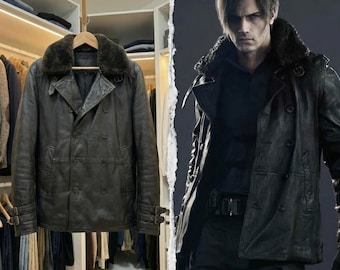 Leon S. Kennedy RE9 Black Leather Jacket – Resident Evil Requiem Inspired Cosplay Costume