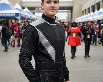 Star Wars-Inspired Black Cosplay Costume | The Mandalorian Inspired Bounty Hunter Flight Suit.