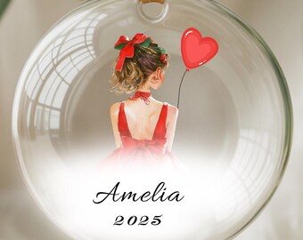 Personalized Name Ornament Empowering Affirmations Ornament Beautiful Bauble for Daughter Inspirational Xmas Ornament for Girls