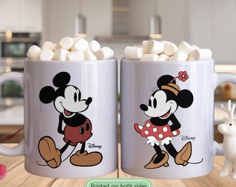 Mickey and Minne Mouse Mug , Mickey Mouse Disney Mug, Custom Funny Disney Lovers Gift Coffee Mug