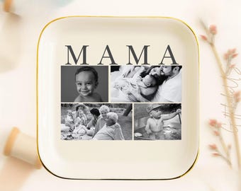 Custom Mimi Photo Trinket Tray, Photo Gifts for Mothers Day Gift, Mom Jewelry Storage Ring Dish, Gifts for Nana Photo