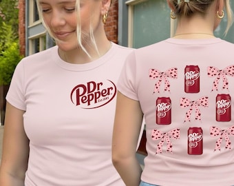 Dr Pepper Soda Baby Tee, Vintage Soda Graphic Crop Top for Women, Gift for Soda Lover Baby TeeY2K Streetwear Canned Drink T-Shirt