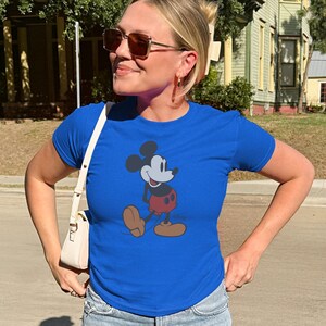 Retro Mickey Disney Baby Tee, Y2k 90s Style Mickey Mouse Tee, Classic Mickey CropTee, Magic Kingdom Shirts, Classic Mickey Baby Top image 5
