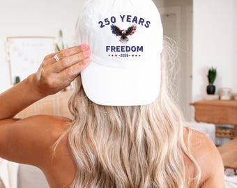 America 250th Anniversary Cap 1776-2026 Freedom Hat USA Flag Veteran Day Gift, 4th of July Independence DTF Print
