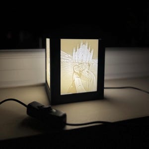 Scatola luminosa personalizzata con foto – Lampada ricordo personalizzata – Regalo per compleanno, matrimonio, baby shower, anniversari