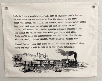 Life is Like a Mountain Railway  Canvas Banner - 16x20 - LR-