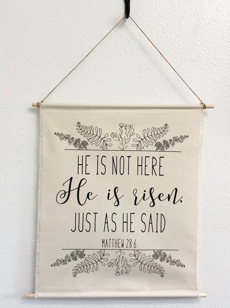 He is Not Here He is Risen Just as He Said Wall Banner - Etsy