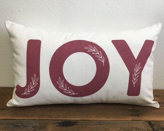 Joy Christmas Pillow, 12X16, 12X20, 14X24  LR-437