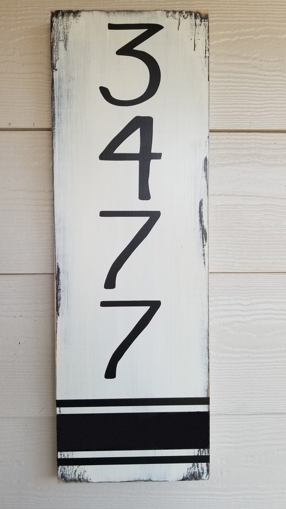 Home Address Sign Vertical Address Sign Street Number Sign Etsy