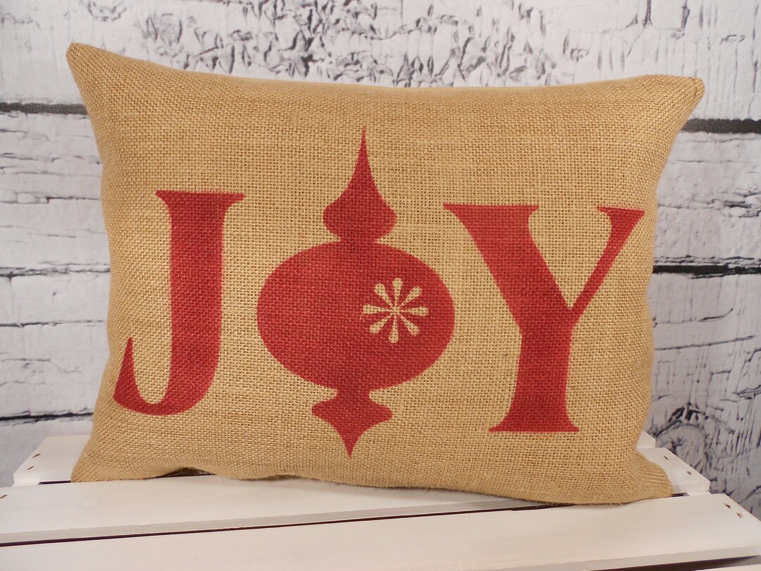 Joy Christmas Pillow, Joy Ornament Pillow, Joy Pillow, Christmas Decor