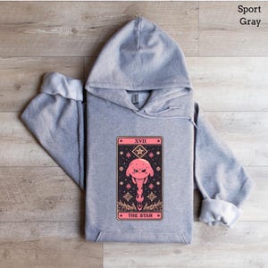 Sudadera con capucha de Kirby The Star Tarot Card Pixel Art - Fanart - Camiseta de videojuego, regalo para gamer, sudadera con capucha Pixel Art, Tarot - Bonita - Sudadera unisex imagen 4