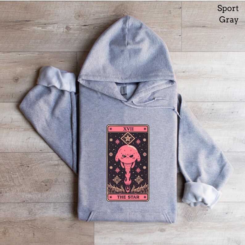 Sudadera con capucha de Kirby The Star Tarot Card Pixel Art - Fanart - Camiseta de videojuego, regalo para gamer, sudadera con capucha Pixel Art, Tarot - Bonita - Sudadera unisex imagen 4