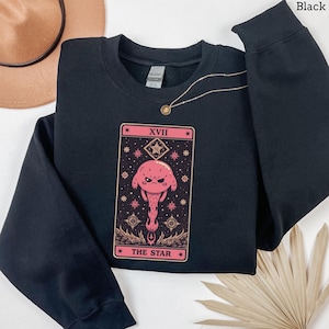 Sudadera con capucha de Kirby The Star Tarot Card Pixel Art - Fanart - Camiseta de videojuego, regalo para gamer, sudadera con capucha Pixel Art, Tarot - Bonita - Sudadera unisex imagen 1