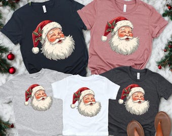 Pink Santa Shirt, Retro Santa Shirt, Gift For Christmas, Retro Christmas Shirts, Christmas Shirt For Women, Gift For Women, Santa Shirt