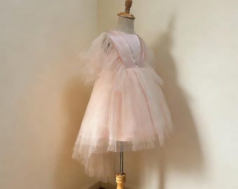 Elegant Sequin Flower Girl Dress with Train