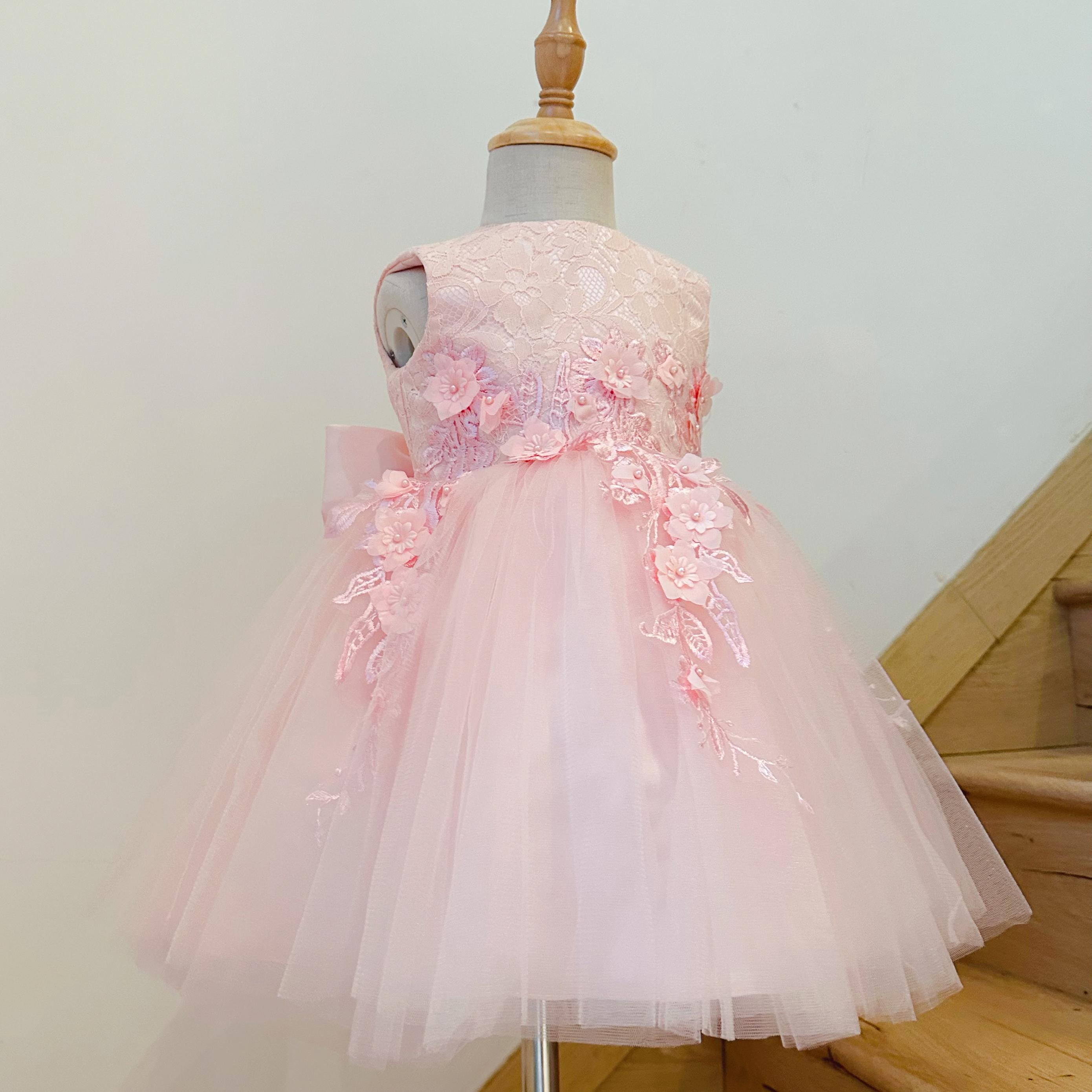 Pink Tea Length Wedding Dress - Etsy