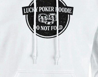 Lucky Poker hoodie Black chest design