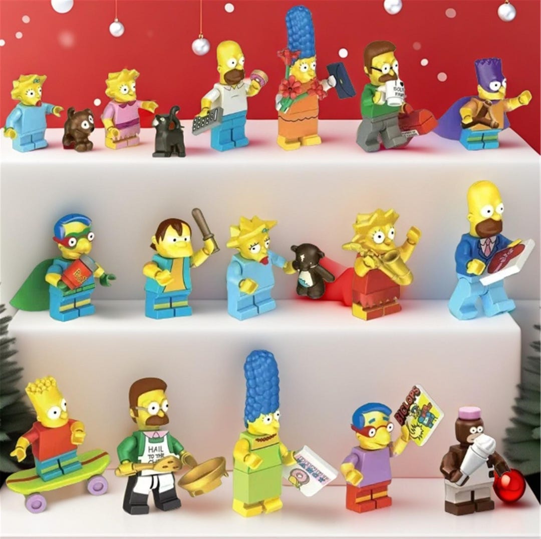 16pcs the Simpsons Minifigure Building Block Kids Toy, Birthday Gifts ...