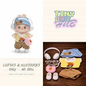 Rare Labubu style doll outfit 17cm premium handmade clothes for collectors