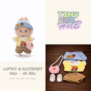 Rare Labubu style doll outfit 17cm premium handmade clothes for collectors