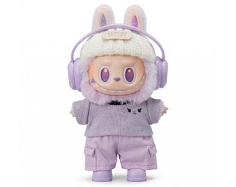 17cm Doll Outfit Set Pastel Hoodie Handmade Mini Doll Accessories Kawaii Plush Clothing