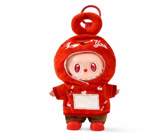 Atuendo Labubu, ropa con capucha colorida para muñeca de 17 cm