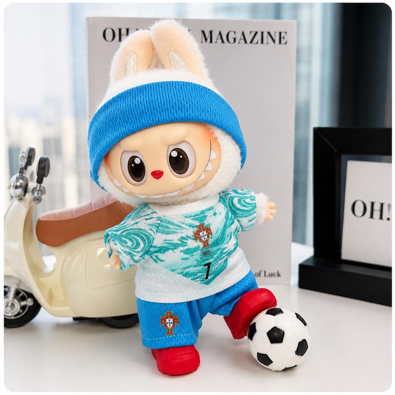 Labubu Outfit Set World Cup Football Jersey Doll Clothes image 6