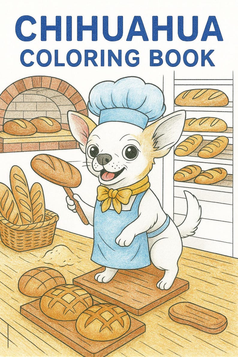 Chihuahua Coloring Book Printable | Cute Dog Coloring Pages for Kids ...