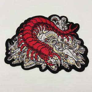 Scavenger’s Daughter Back patch! – Pyramid of Skulls & Centipede Boss Dungeon Crawler Carl Original Fan Art!