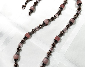 Cherry Quartz Gemstone Necklace