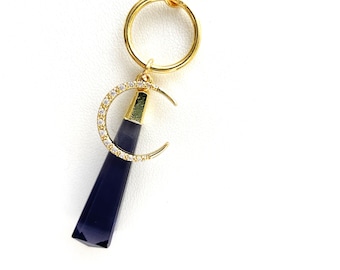 Purple Drop Pendant Necklace