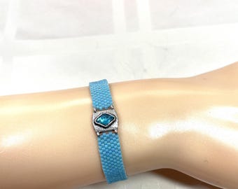 Turquoise Blue Beaded Bracelet