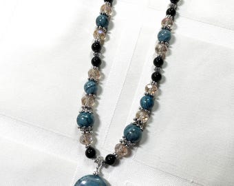Blue Picasso Jasper Gemstone Necklace