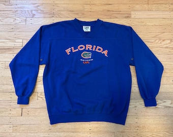Sudadera vintage de cuello redondo con bordado de los Florida Gators / Lee Sport UF Apparel, años 90