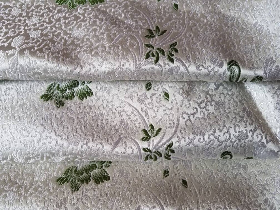 Fabric by the Yard Mint Condition Silk Damask Hong Kong Etsy