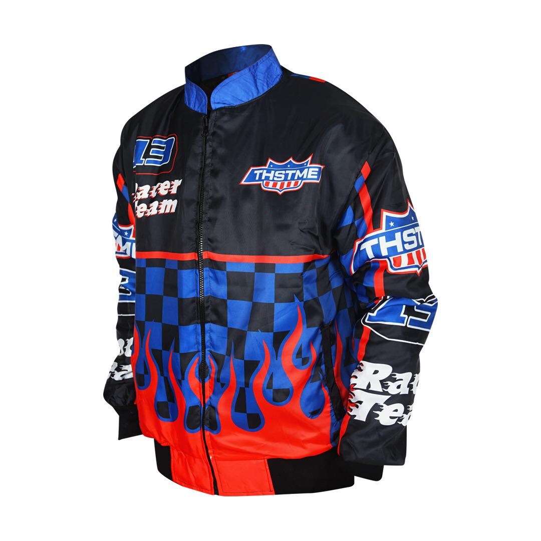 AUDI Motorsport Racing Track Jacket | Black Red Sublimation Printed ...