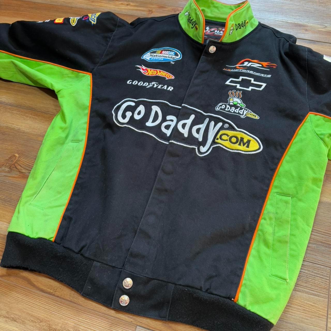 Godaddy NASCAR Racing Jacket #7 Danica Patrick Style | Black Green