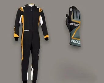 CIK FIA Level 2 Approved Go Kart Racing Suit | Professional Karting Gear with Balaclava and Gloves Included
