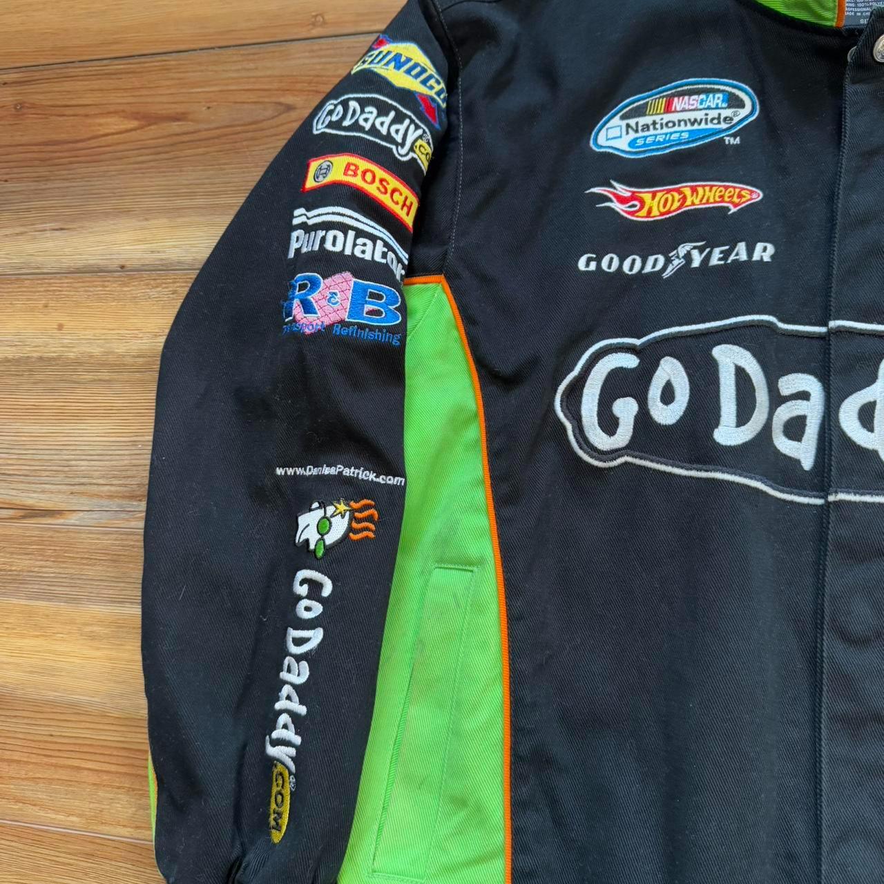 Godaddy NASCAR Racing Jacket #7 Danica Patrick Style | Black Green
