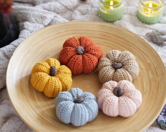 Knit Pumpkins for Tiered Tray Decor | Cozy Bowl Filler | Rustic Mantel Decor | Hostess Gift | Fall Decor | Thanksgiving Centerpiece