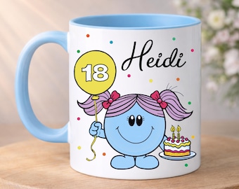 PERSONALISED 18th Mug, 18 years old Mug, Birthday Mug, Happy Birthday Mug, Milestone Age Mugs, Gift for Her