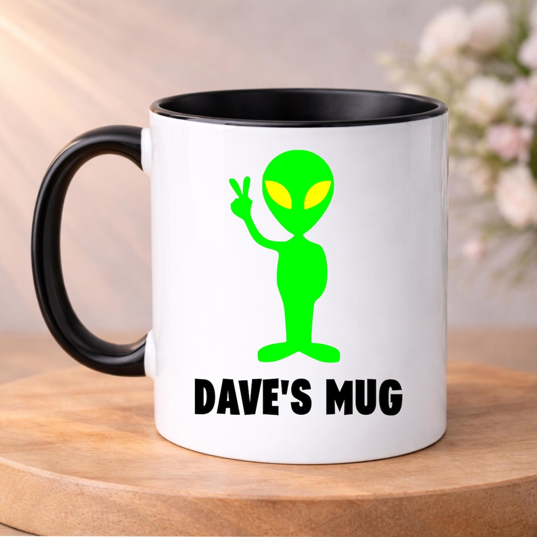 PERSONALISED Alien Mug, Sci-fi Space Gift, UFO, Alien Gifts, Ufologist ...