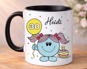 PERSONALISED 30th Mug, 30 years old Mug, Birthday Mug, Happy Birthday Mug, Milestone Age Mugs, Gift for Her, Sister, Daughter, Friend, Niece