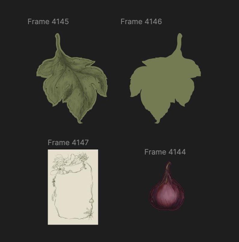 Toile De Jouy Fig Leaf Card — Die-cut Bar Menu Template (double-sided ...