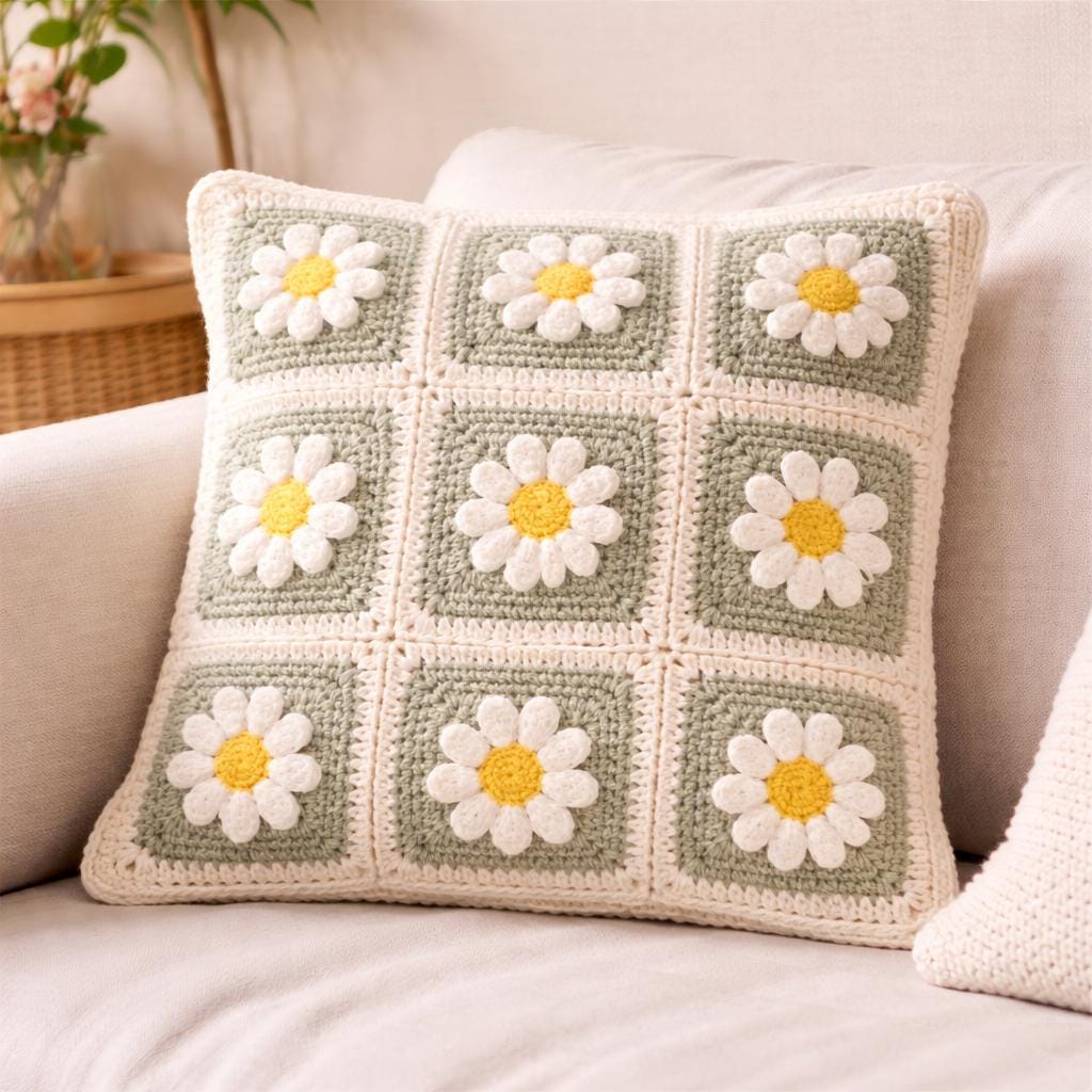 Blooming Granny Square Crochet Pattern PDF | Floral Block - Etsy
