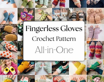 Bundel met haakpatroon – Gemakkelijke vingerloze handschoenen, wanten en polswarmers PDF | Direct downloaden