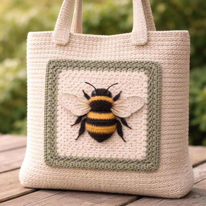 Bee Granny Square Crochet Pattern PDF | Bumblebee Block - Etsy UK