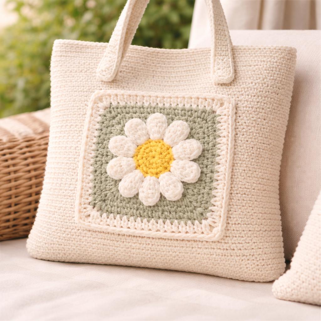 Blooming Granny Square Crochet Pattern PDF | Floral Block - Etsy