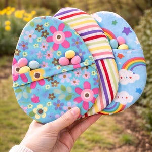 patroon vulbaar ei, paaseipatroon, gehaakt paasei, amigurumi-ei pdf, paaseipatroon, herbruikbaar stof ei naaien afbeelding 7